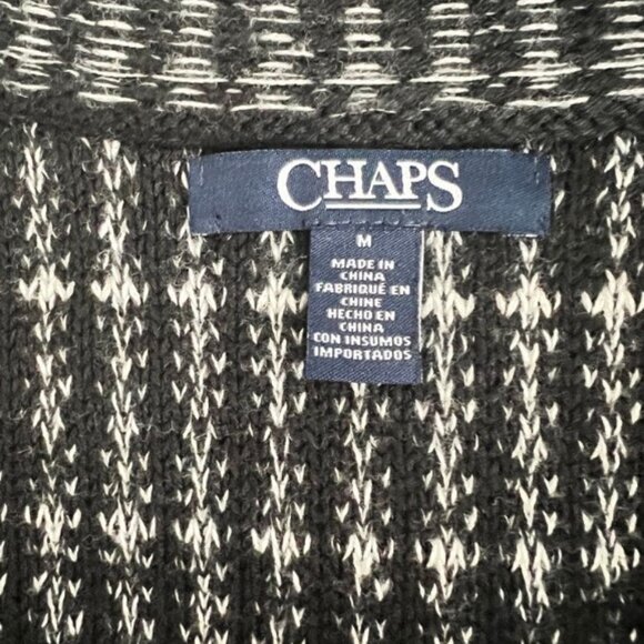 Chaps black/white pattern jacket size M - Picture 5 of 6
